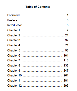 Sample book index