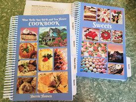 Spiral cookbook open on counter